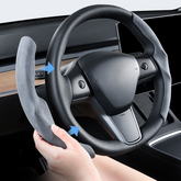 Coprivolante in pelle scamosciata antiscivolo per Tesla Model Y Juniper 2025+